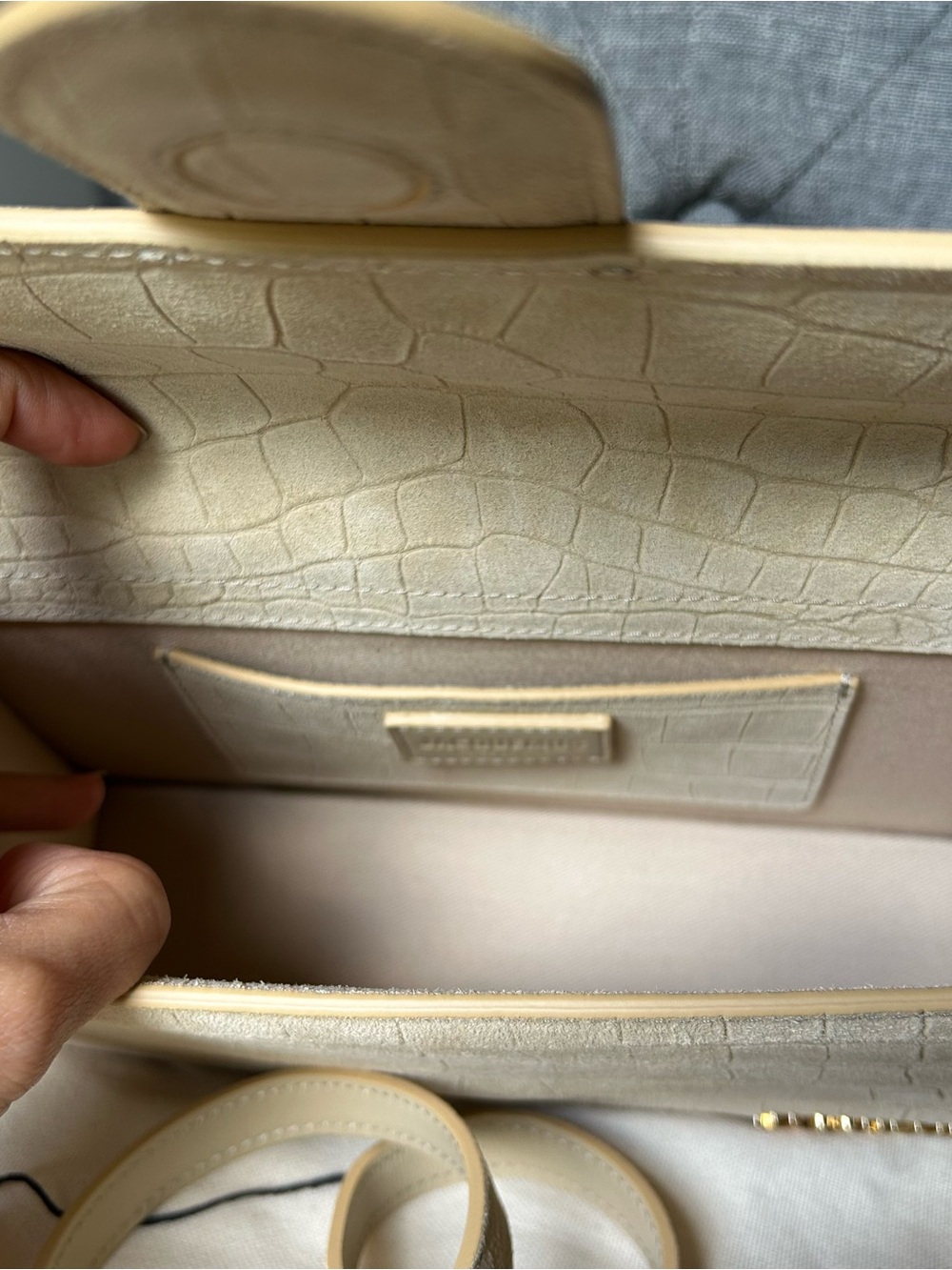 Jacquemus Le Grand bambino calf leather beige - Picture 5 of 9